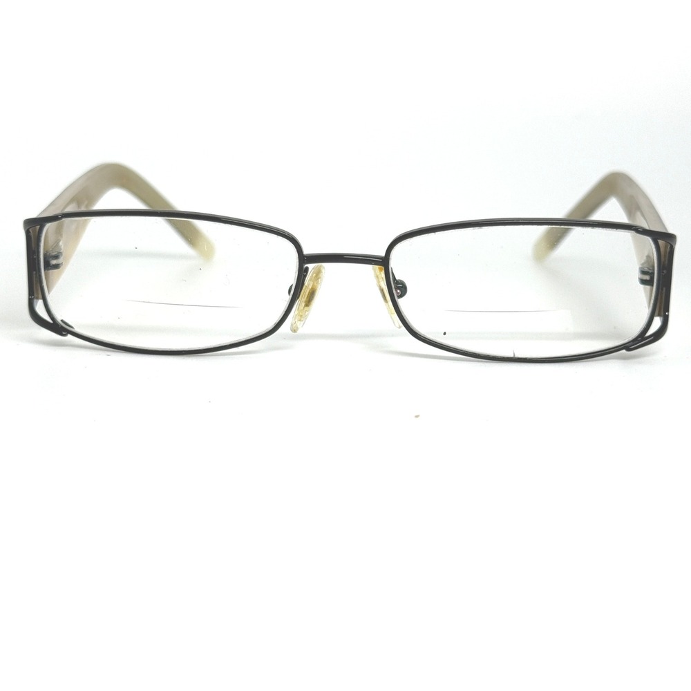 DKNY DY 5575 1111 Black Tan Rectangle Eyeglasses Frames 52-16-135 21670
